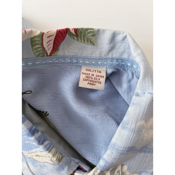 Tommy Bahama Men’s Silk Shirt XXL Holiday Hawaiian Season’s Greetings - Picture 9 of 10